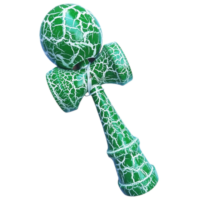 Kendama Cracked 18 cm, din lemn, verde [2]