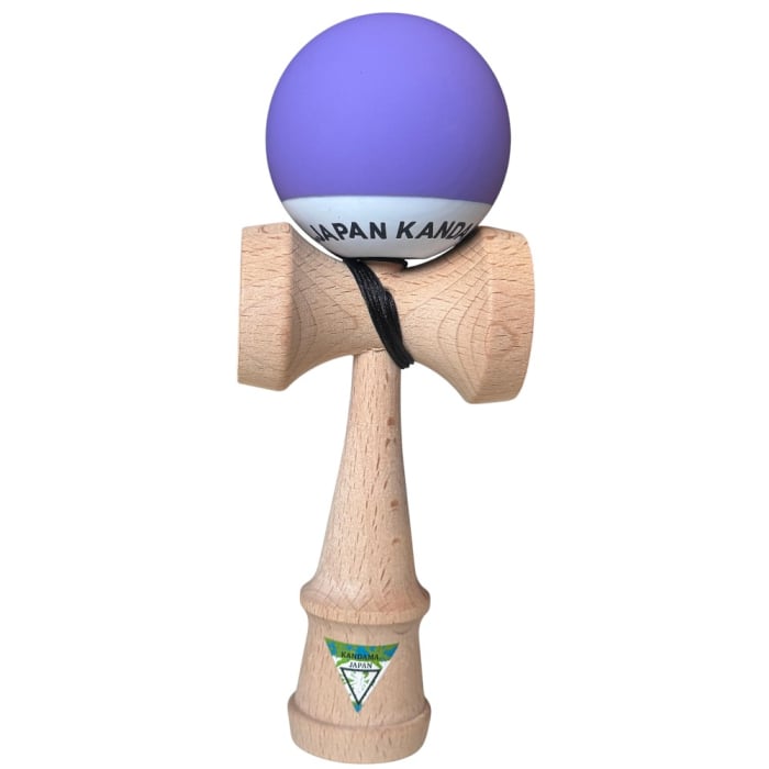 Kendama Japan Heart Beat's, 18 cm, Lavander-Alb Rubber Grip, din lemn [2]