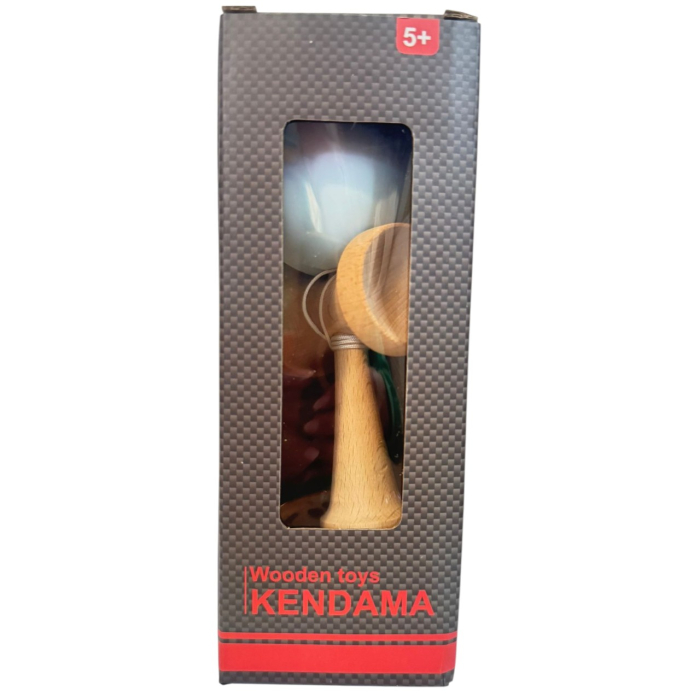 Kendama Original 18 cm, bleu-mov, cauciucata, din lemn [5]