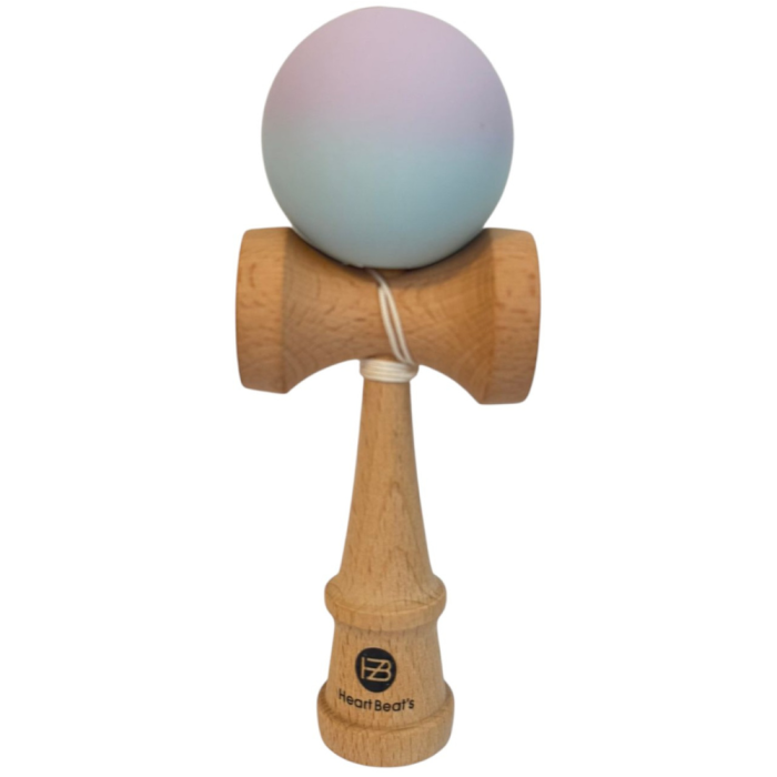 Kendama Original 18 cm, bleu-mov, cauciucata, din lemn