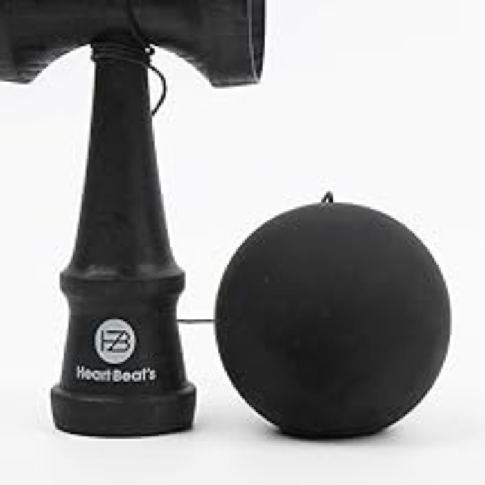 Kendama Heart Beat's 18 cm, negru, din lemn [5]