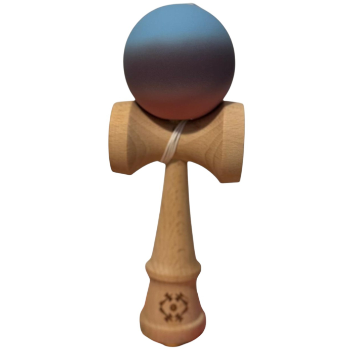 Kendama Original 18 cm, roz-mov-bleu, cauciucata, din lemn [4]