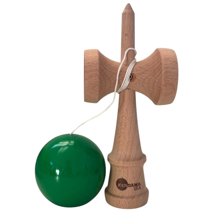 Kendama USA lucioasa, 18 cm, Verde, din lemn [2]