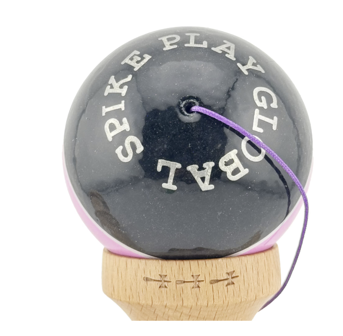 Kendama X Royal King Size, Super Sticky cupe mari, Alb-Roz-Negru dungi aurii [8]