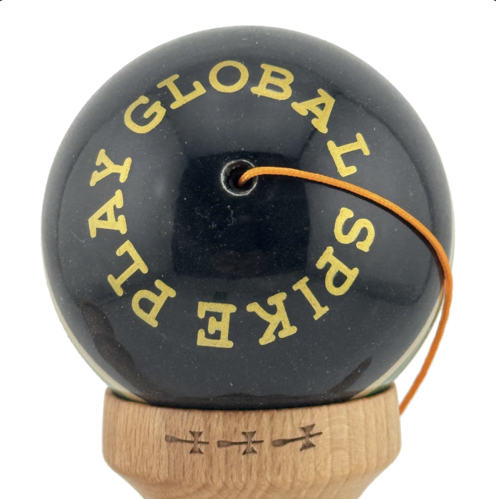 Kendama X Royal King Size, Super Sticky cupe mari, Alb-Verde-Negru dungi aurii [7]