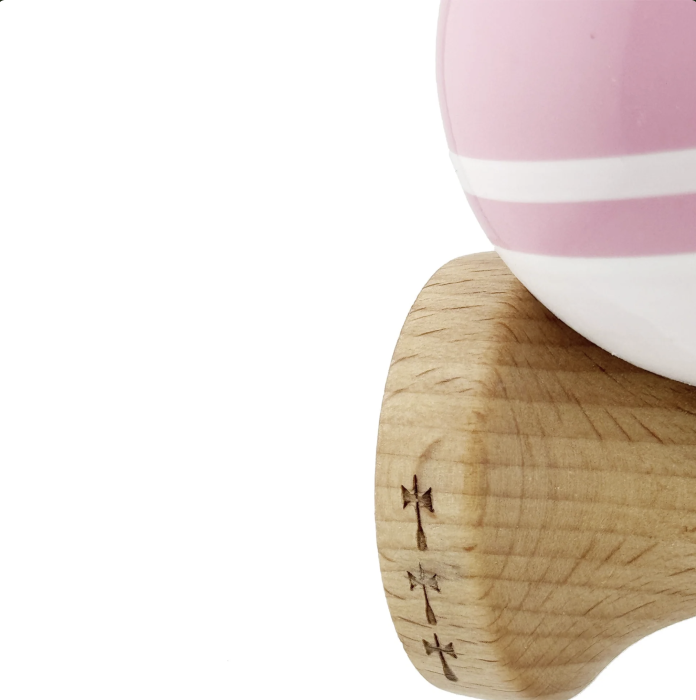 Kendama X Royal King Size, Super Sticky cupe mari, Roz-Alb cu dungi [6]