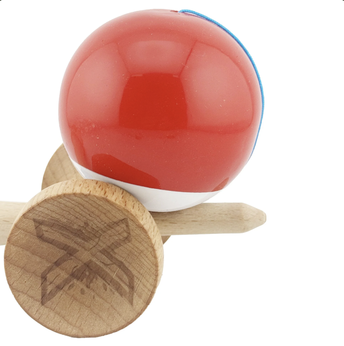 Kendama X Royal King Size, Super Sticky cupe mari, Rosu-Alb [4]