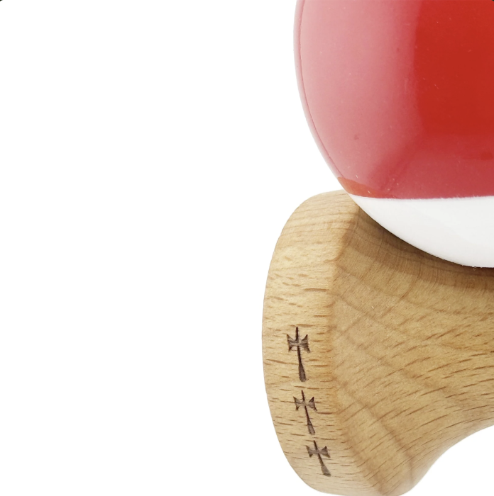Kendama X Royal King Size, Super Sticky cupe mari, Rosu-Alb [5]