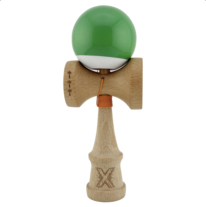 Kendama X Royal King Size, Super Sticky cupe mari, Verde-Alb [8]