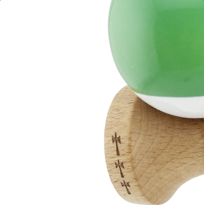 Kendama X Royal King Size, Super Sticky cupe mari, Verde-Alb [5]