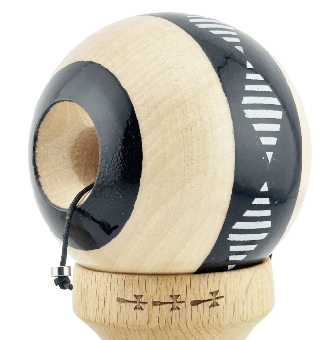 Kendama X Royal King Size, Super Sticky cupe mari, Natur-Negru romb Alb [6]