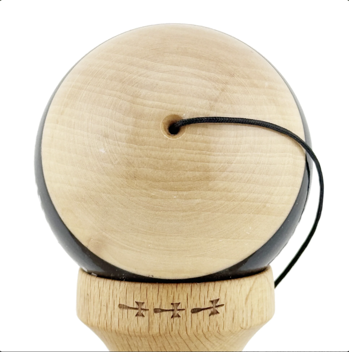 Kendama X Royal King Size, Super Sticky cupe mari, Natur-Negru romb Alb [4]