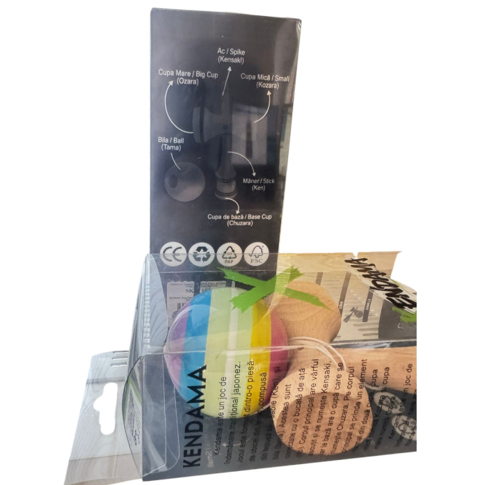 Kendama X Super Sticky 18 cm, dungi Multicolor, din lemn [5]