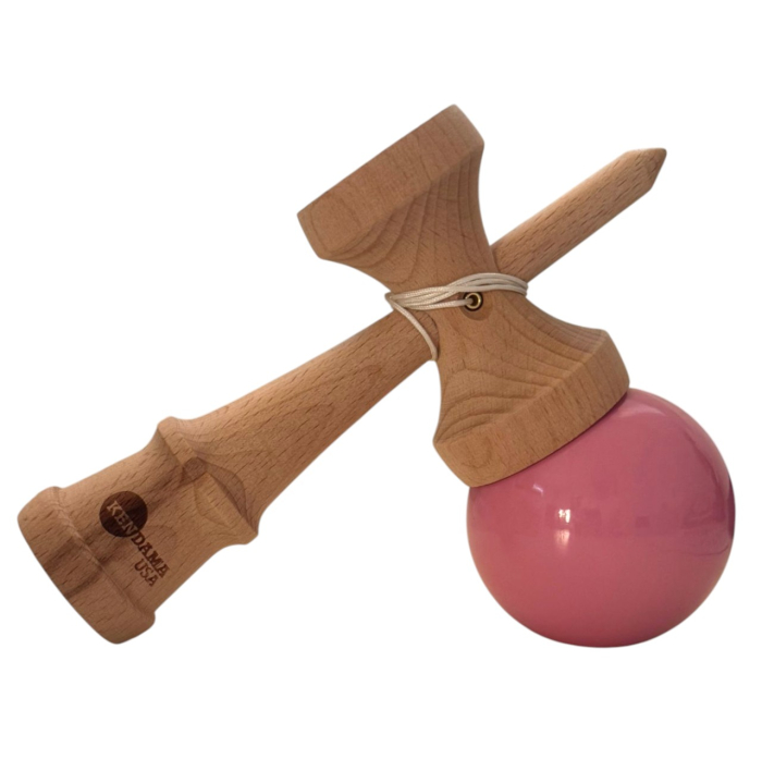 Kendama USA lucioasa, 18 cm, Roz, din lemn [3]