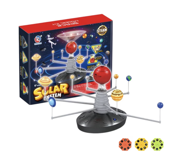 Kit educational STEM – Sistemul Solar cu Proiector, Sunete si Pictura DIY [15]