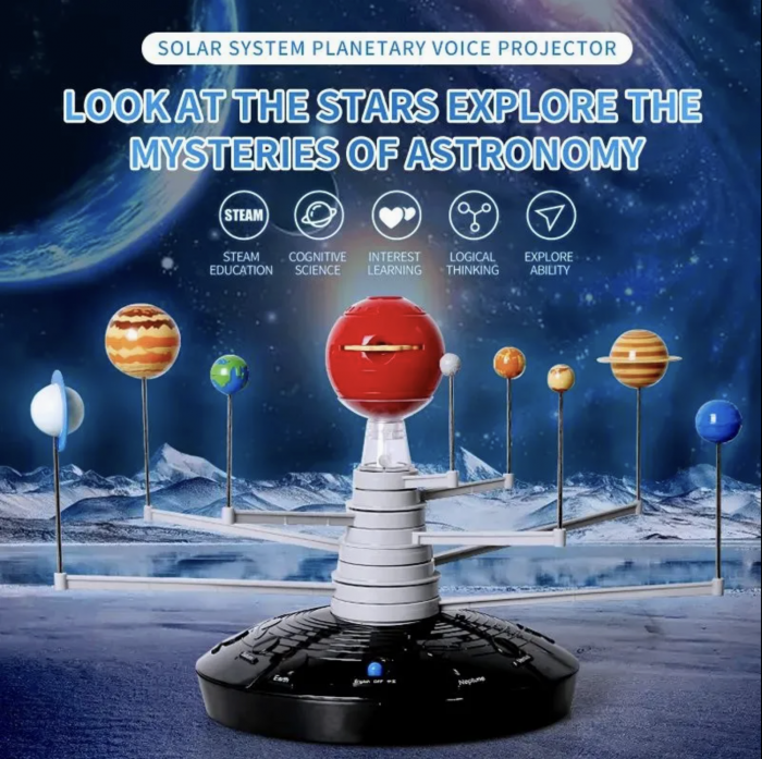 Kit educational STEM – Sistemul Solar cu Proiector, Sunete si Pictura DIY [6]