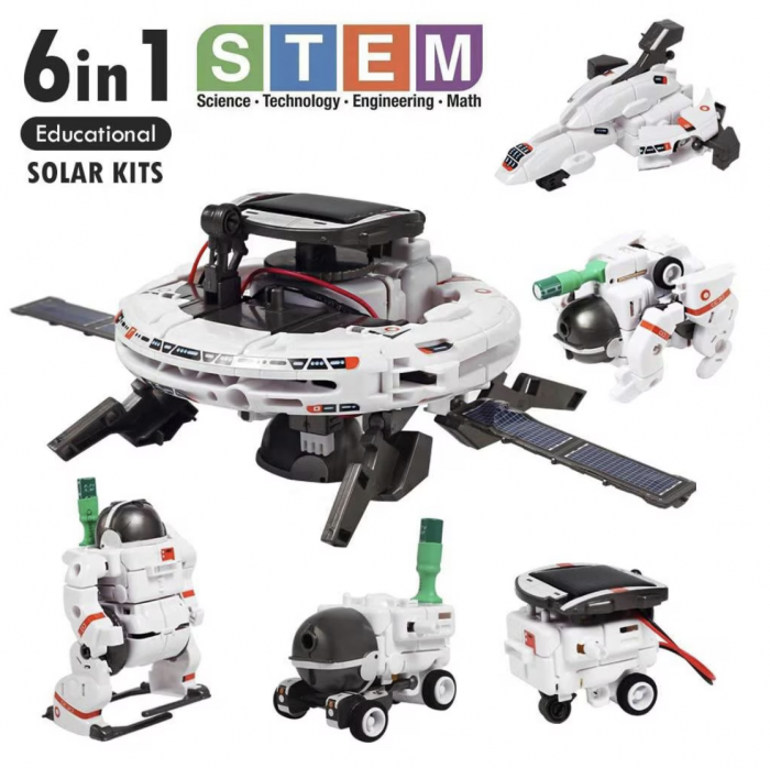 Kit solar 6 in 1 STEM de construit cu tematica flota Spatiului cosmic [3]