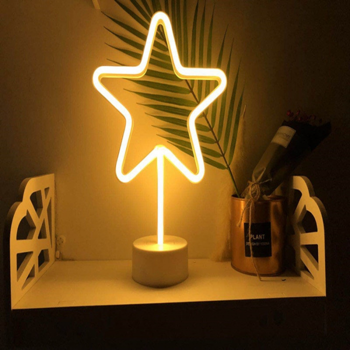 Lampa cu LED in forma de stea, cu stand [1]