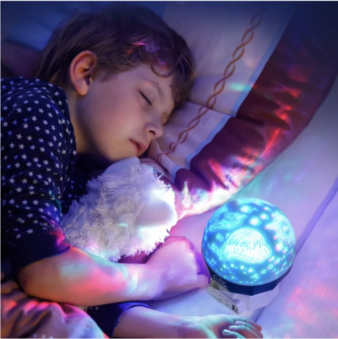 Lampa Proiector Muzical – Moon Galaxy, cu Proiectii Stelare, Lumini si Moduri Rotative, 12.5x12.5x14 cm [5]