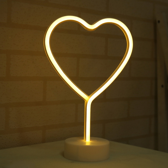 Lampa in forma de inima, cu stand [3]