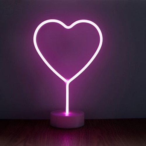 Lampa in forma de inima, cu stand
