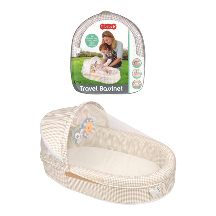 Landou, patut portabil pentru nou nascuti, C01, crem [5]