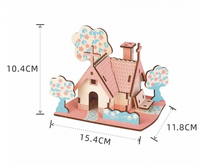 Macheta 3D din lemn Biserica, 33 piese [2]