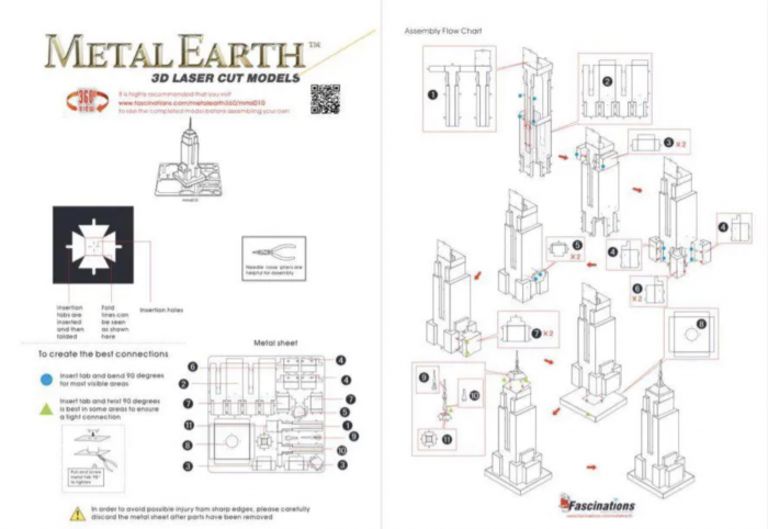 Macheta 3D Metal Empire State Building, scara 1:4200 [7]