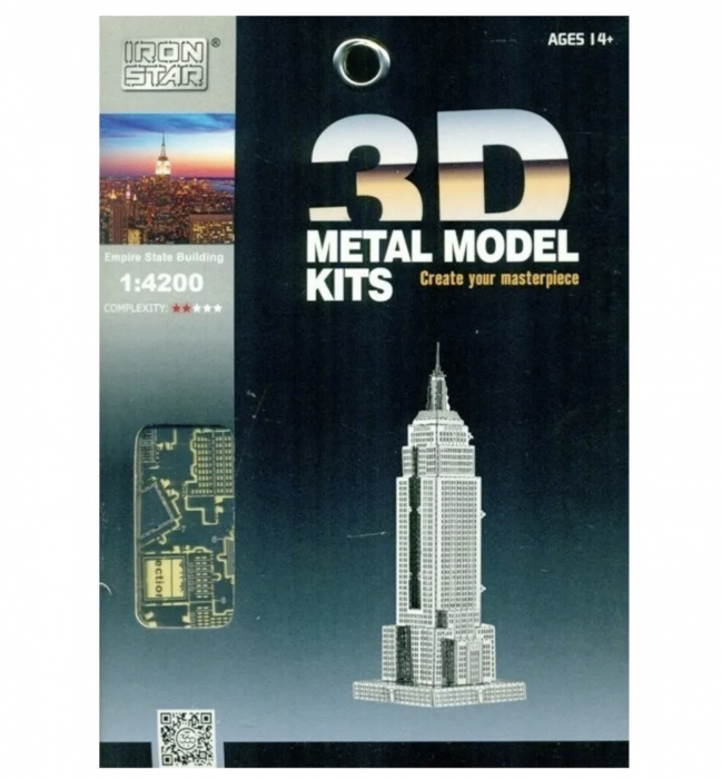 Macheta 3D Metal Empire State Building, scara 1:4200 [2]