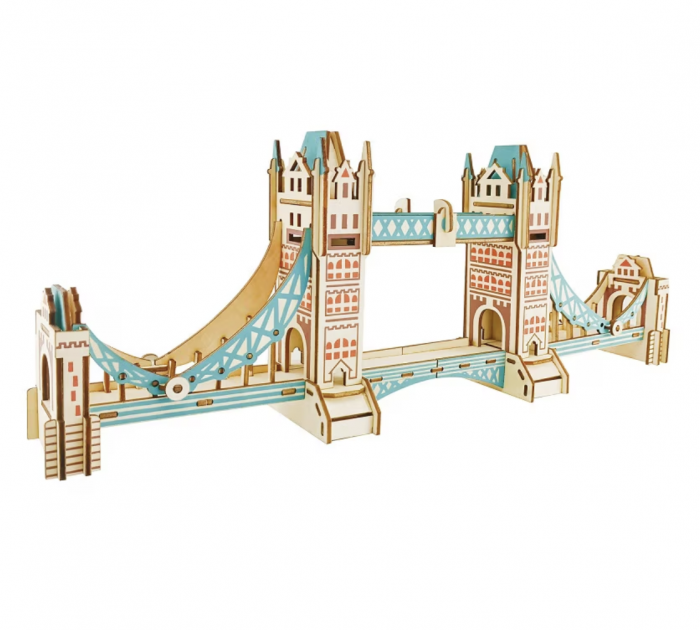 Macheta 3D din lemn Tower Bridge, Podul Turnului din Londra, 105 piese [2]