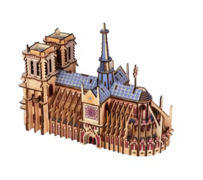 Macheta 3D din lemn Catedrala Notre Dame de Paris, 216 piese [3]