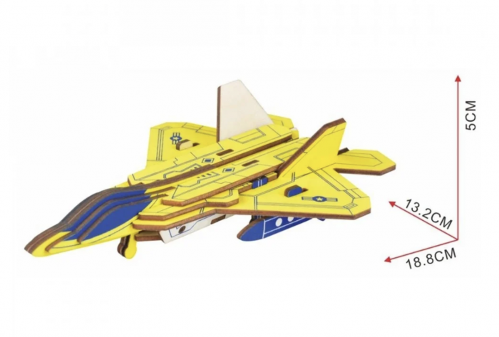 Macheta 3D din lemn Avion de lupta, 23 piese [3]