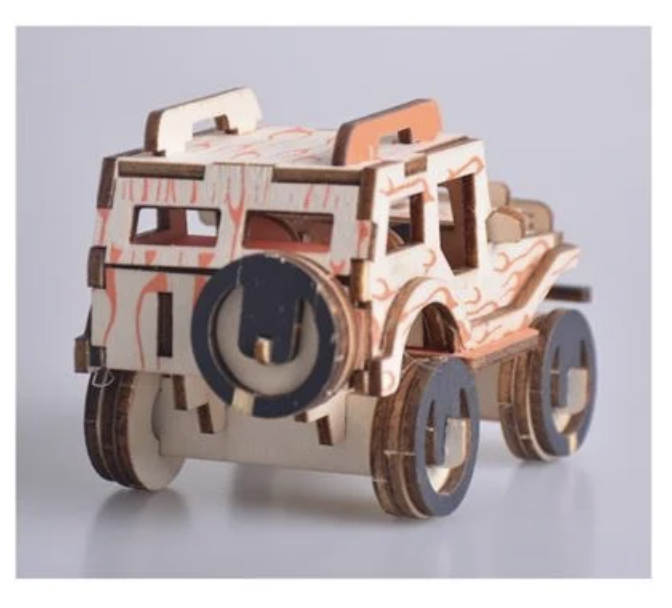 Macheta 3D din lemn Masina de teren natur, 40 piese [6]