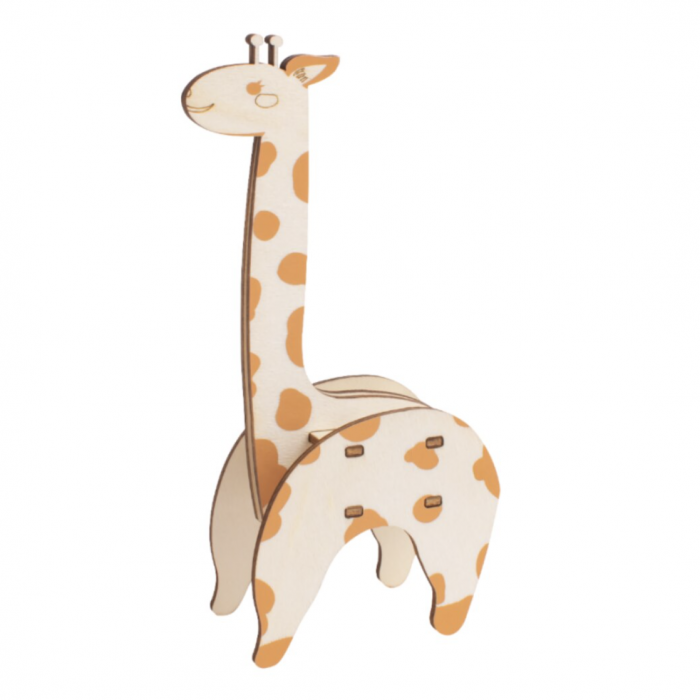 Macheta 3D din lemn Girafa, 6 piese [2]