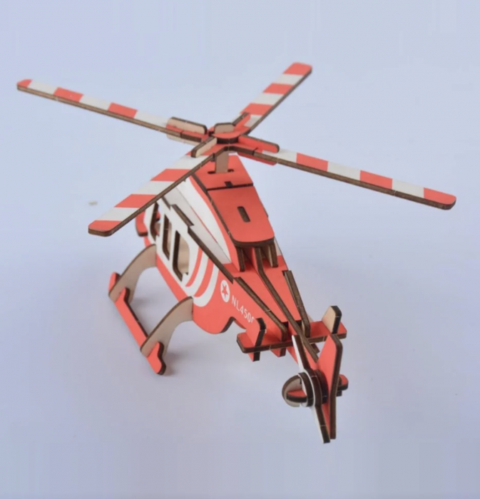Macheta 3D din lemn Elicopter, 30 piese [3]