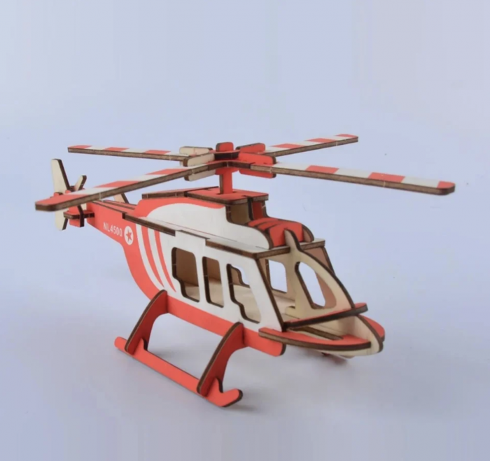 Macheta 3D din lemn Elicopter, 30 piese [2]