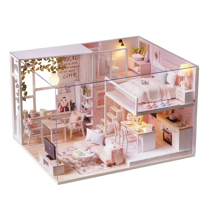Macheta DIY mobilier casuta papusi Apartament Dream Loft scara 1:24 [11]