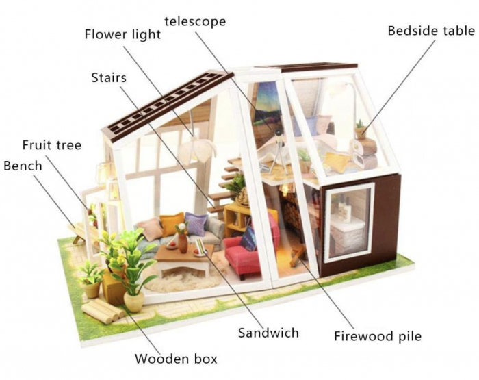Macheta DIY mobilier casuta papusi Cabana de vis [8]