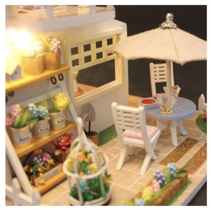 Macheta DIY mobilier casuta papusi cu 2 etaje, Pink Loft scara 1:24 [6]