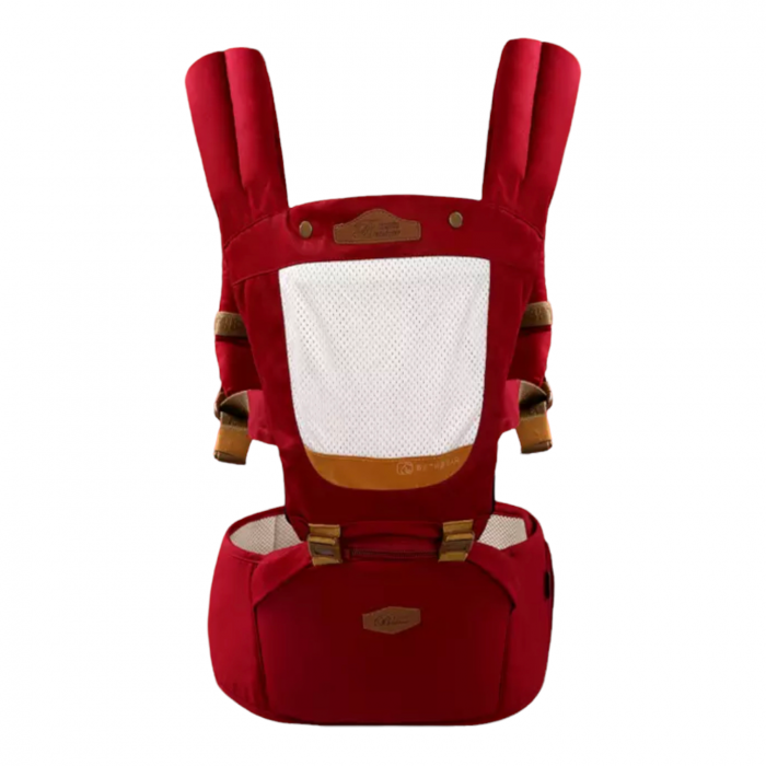 Marsupiu ergonomic cu scaunel de sustinere, hm03, rosu