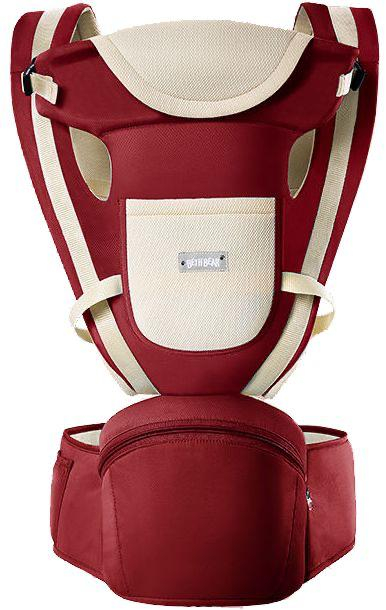 Marsupiu ergonomic cu scaunel de sustinere, hm04, rosu