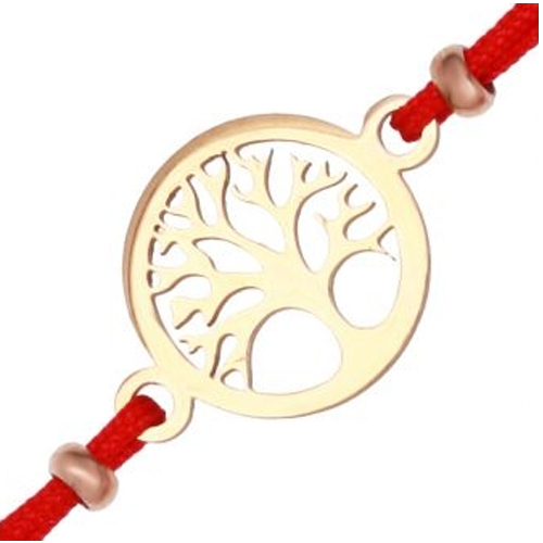 Martisor bratara metal copacul vietii auriu - krista 