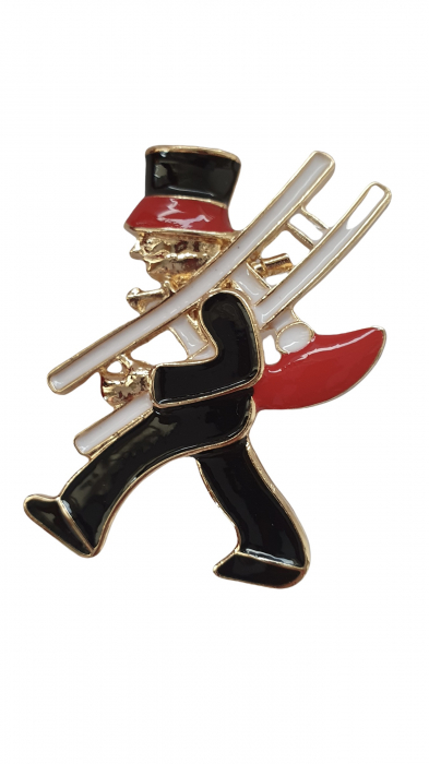 Martisor tip brosa, cosarul negru - krista 
