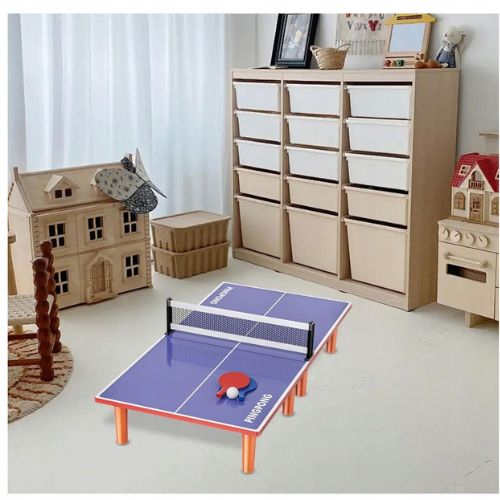 Masa ping pong mobila din lemn pentru copii – set cu palete si bile [3]
