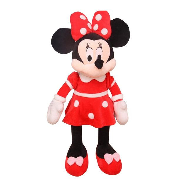 Mascota Minnie Mouse 45 Cm, din plus, rosu