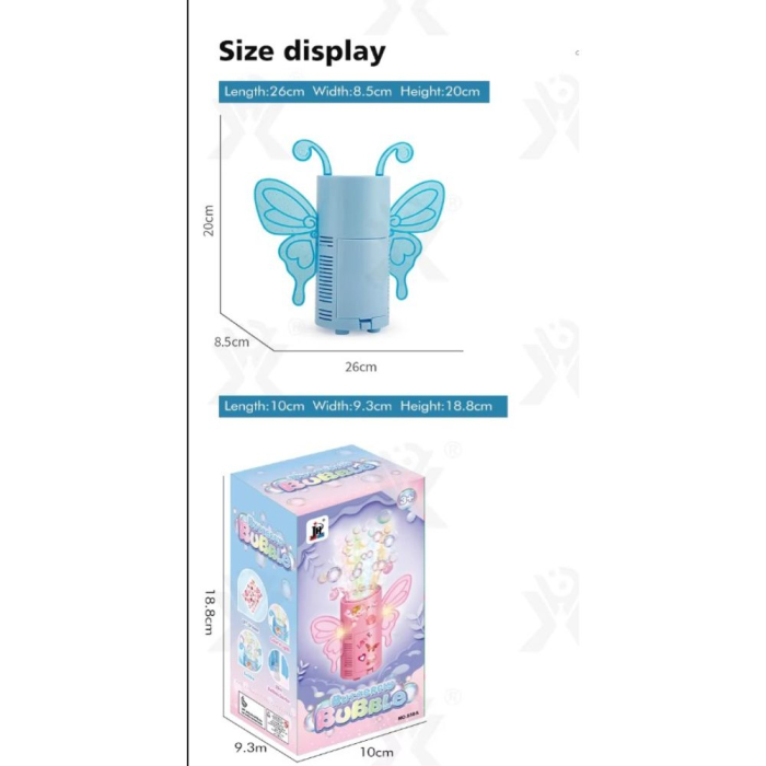 Masina automata de facut baloane de sapun Angel Bubble, mini, 20 cm, albastru, +3 ani [6]