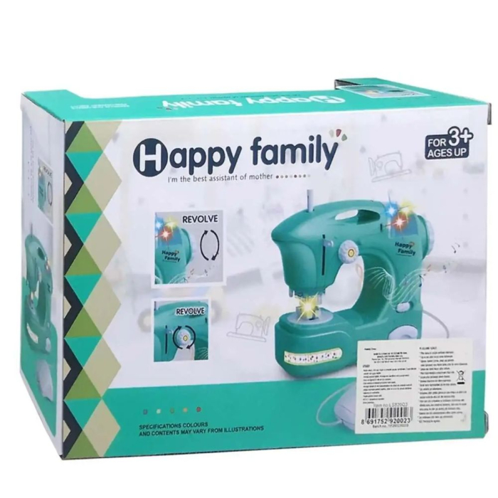 Masina de cusut pe baterii Happy Family, cu lumina si sunet, turcoaz, +3 ani [2]