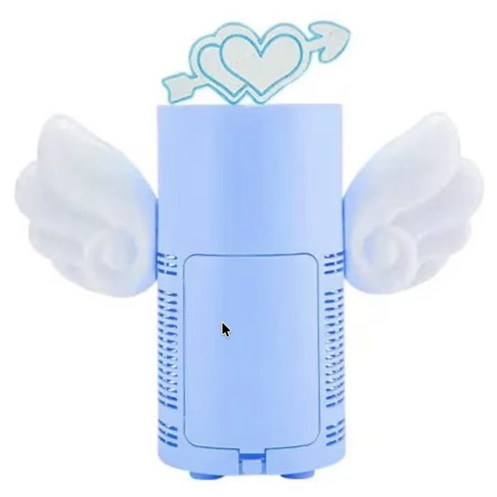Masina de facut baloane de sapun Angel Cupidon Bubble, mini, 25,5 cm, albastru, +3 ani [4]