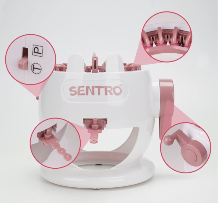 Masina de tricotat Sentro 22 ace, manuala cu manivela, accesorii incluse, 7 ani+ [10]