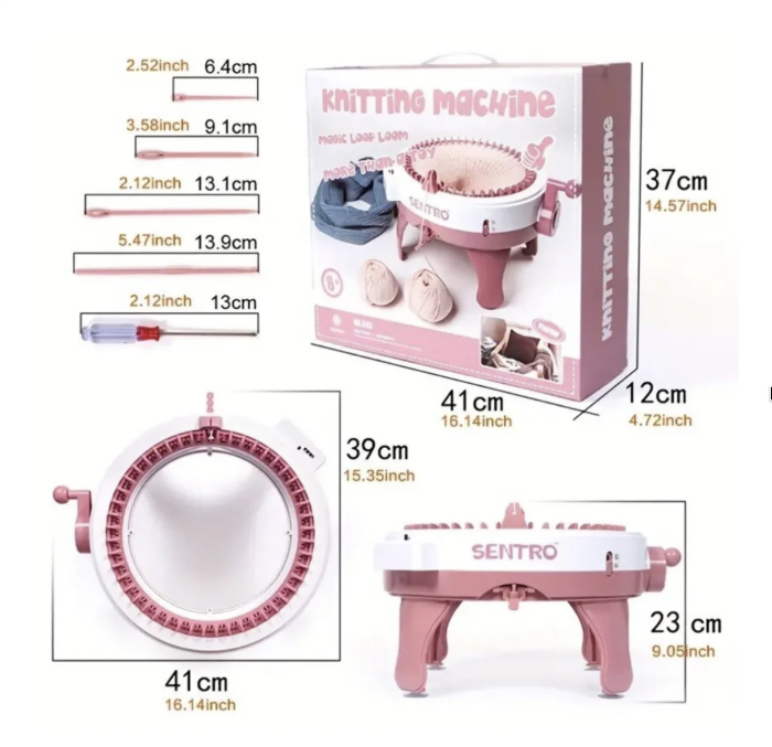 Masina de Tricotat Sentro 48 Ace cu 2 Moduri de Tesut si Accesorii Incluse [6]